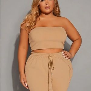 Shein SXY Plus Solid Drawstring Waist Cargo Shorts | Size 1XL